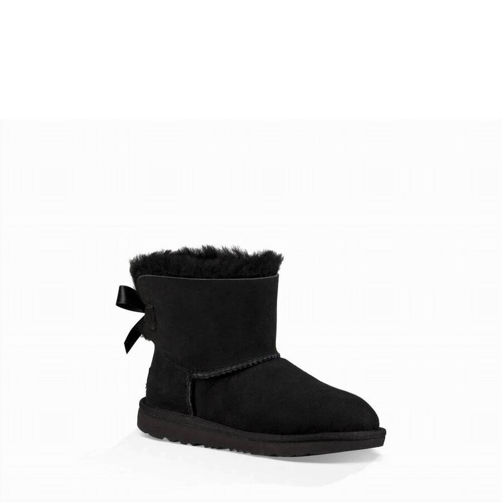 NEW UGG kid's mini bailey bow ii boot in black